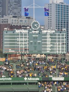 wrigley field scoreboard