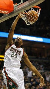 Jerry Stackhouse dunks against the Los Angeles Clippers