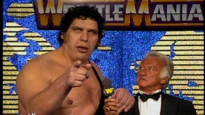 Bob Uecker with Andre the Giant