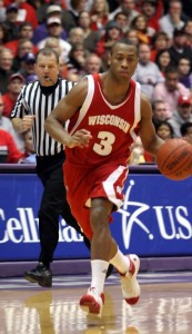 Wisconsin Badger point guard Trevon Hughes
