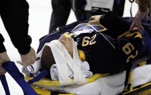 pominville carted out with concussion 