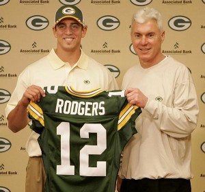 Aaron Rodgers and Packers GM Ted Thompson