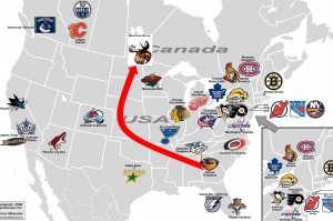 nhl map the sports bank hockey