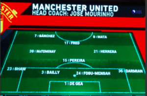 manchester united line up