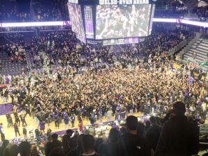 northwestern basketball court storm