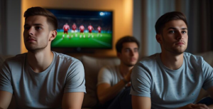 dudes watching soccer